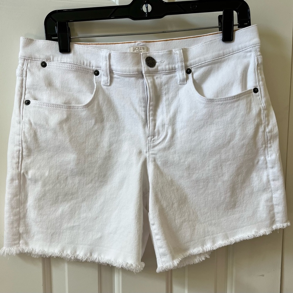 J.Crew white denim shorts